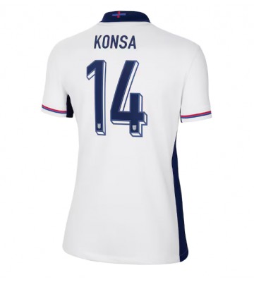 Inglaterra Ezri Konsa #14 Primera Equipación Mujer Eurocopa 2024 Manga Corta